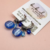 CHARM HOOPS (SMALL)- Stainless Steel || LIGHT BLUE, POWDER BLUE, COBALT